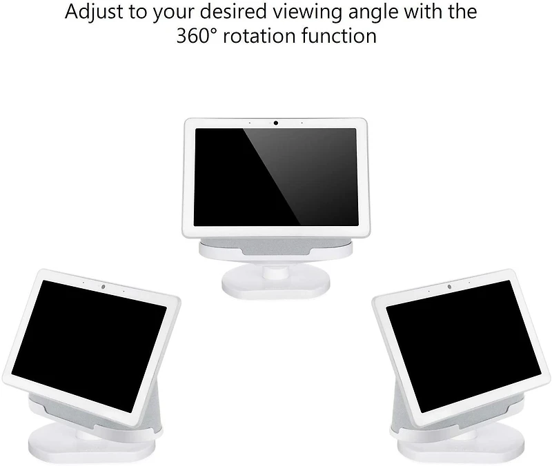 Wasserstein Adjustable Stand for Google Nest Hub Max - Made for Google Nest (Chalk)<br>
