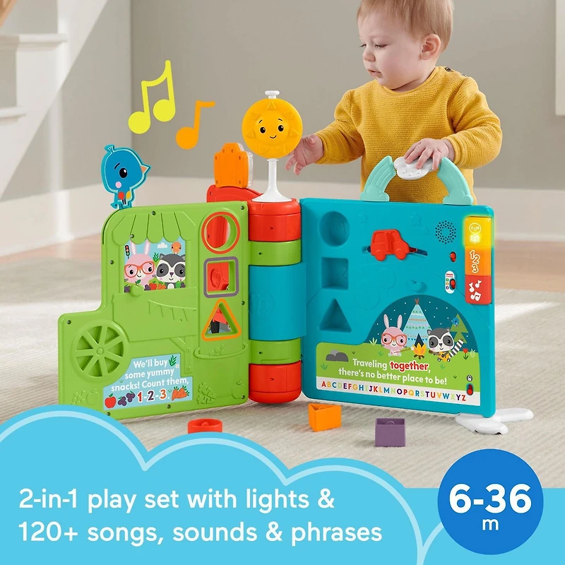 ​Fisher-Price Sit-to-Stand Giant Activity Book electronic learning toy and activity center - English Edition
