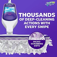 Trousse de nettoyage multisurfaces Swiffer SuperVadrouille pour le nettoyage des planchers parfum Frais la trousse comprend un balai SuperVadrouille 2recharges de coussins nettoyants 1sltin nettoyante