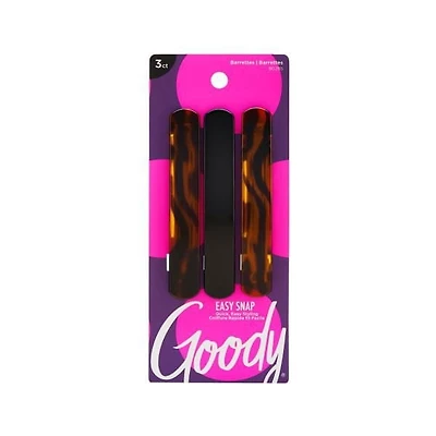 Goody Classics Autoclips - Pinces à cheveux noires et brunes - 3Ct Goody Autoclips