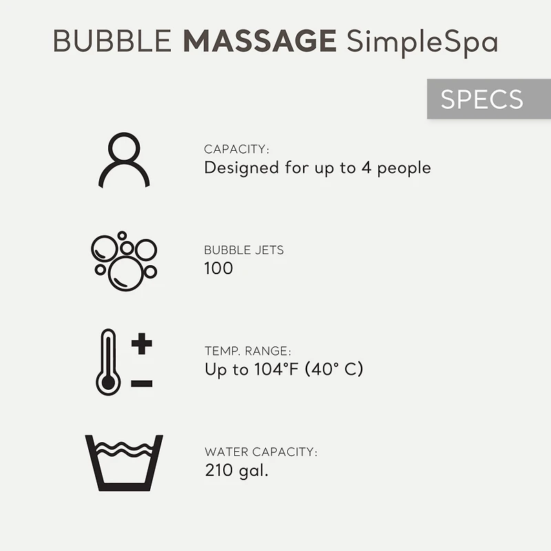 Ensemble spa simple à 4 personnes