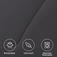 Beddora Ensemble de Lit 5 Pcs – Comprend une Couette, 2 Taies d'Oreiller, un Coussin Décoratif et un Coussin Carré – Ultra-Doux, Toutes Saisons, Grand – Blanc Éclatant