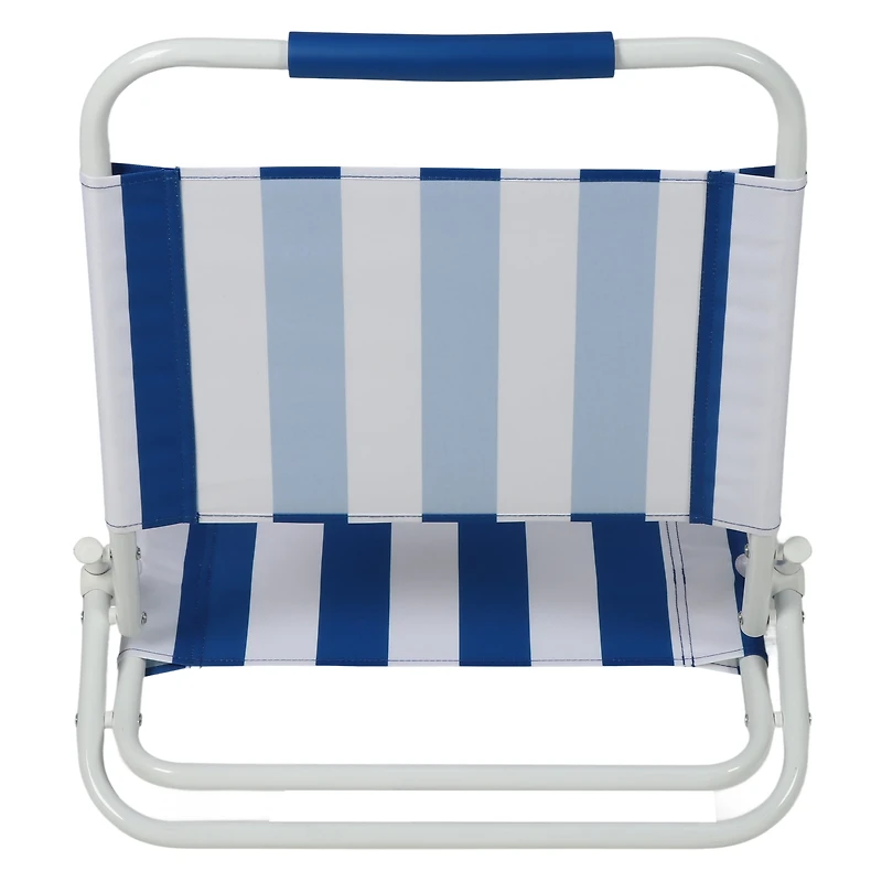 Chaise de plage Mainstays en Sable, Rayée, Bleu et Blanc