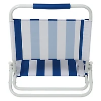 Chaise de plage Mainstays en Sable, Rayée, Bleu et Blanc