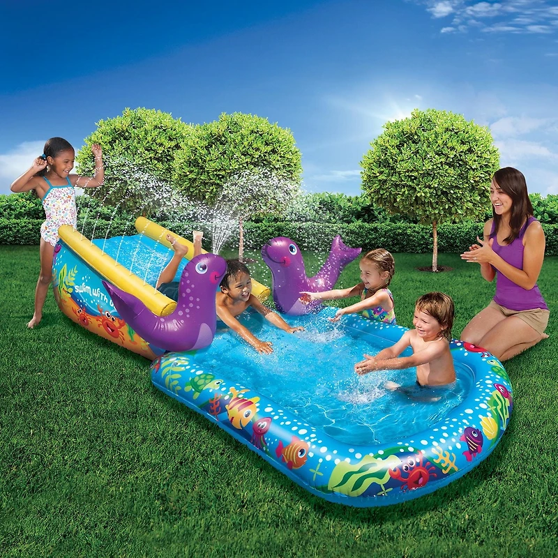 Play Day Summer Inflatables My First Water Slide 82256 Pool And Slide