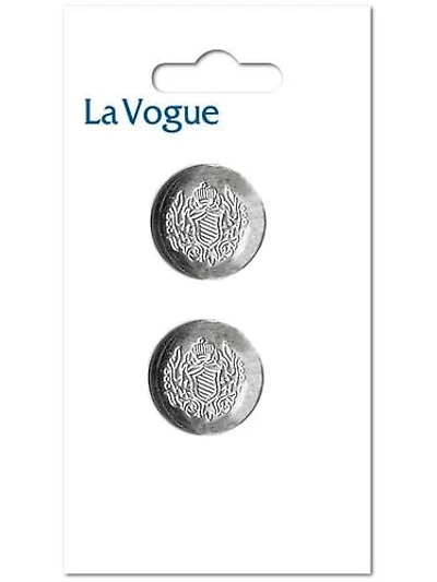 Bouton à tige LA VOGUE, argent, 28 mm (unique)