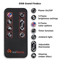 Emerson Grand Electric Fireplace in Rustic White