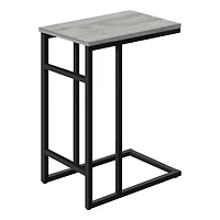 Monarch Specialties Accent Table, C-shaped, End, Side, Snack, Living Room, Bedroom, Metal, Laminate, Grey, Black, Contemporary, Modern
