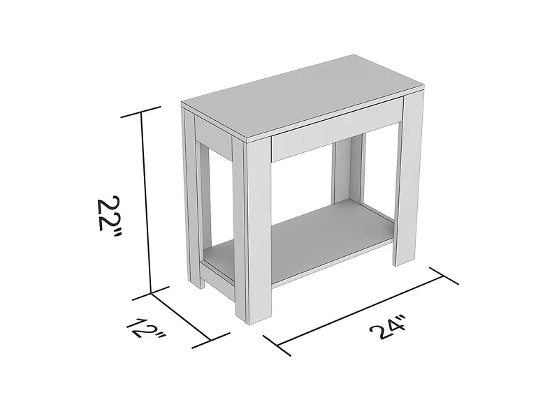 Safdie & Co. Table D'appoint Blanche Avec Tirroir