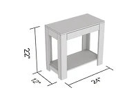 Safdie & Co. Table D'appoint Blanche Avec Tirroir
