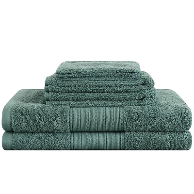 Holiday Time 100% Cotton 6-Piece Solid Towel Set