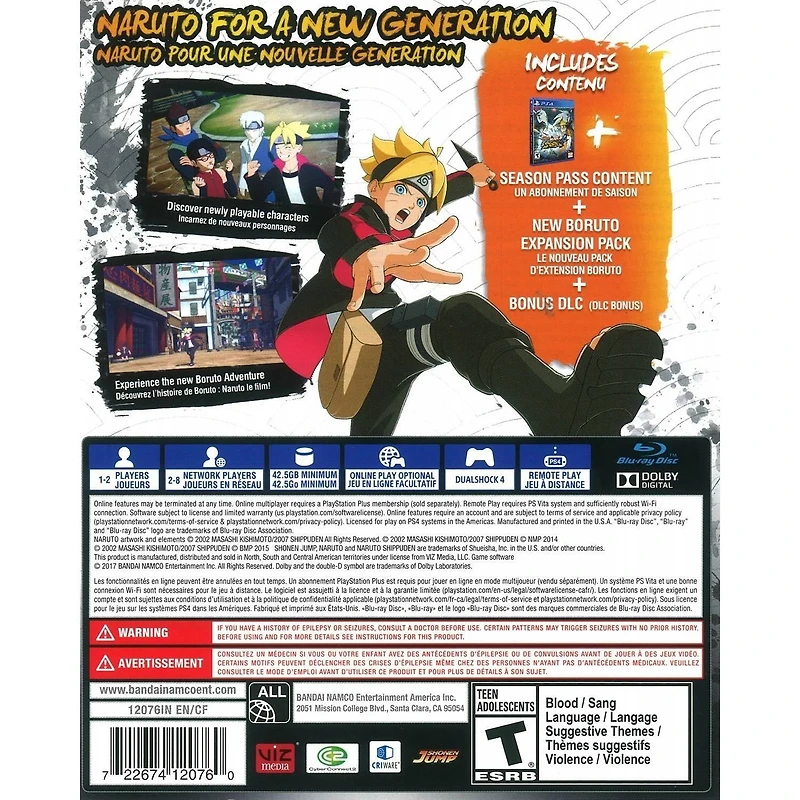 Jeu vidéo Naruto Shippuden Ultimate Ninja Storm 4 : Road to Boruto pour PS4