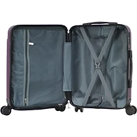 HIKOLAYAE Bagages verticaux avec roulettes à 8 roues en bleu azur, 3 pièces - Conforme à la TSA