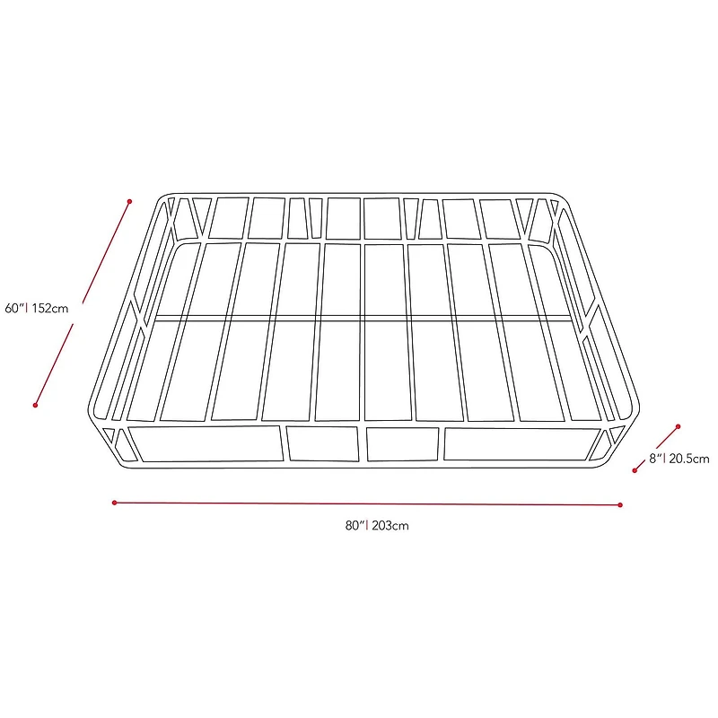 CorLiving Ready-to-Assemble Black and White Fabric Covered Queen Metal Frame Standard Box Spring
