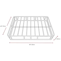 CorLiving Ready-to-Assemble Black and White Fabric Covered Queen Metal Frame Standard Box Spring