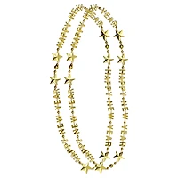 Colliers de perles dorées du Nouvel An, ensemble de 2, décorations festives, une façon originale de célébrer avec style, pour adultes