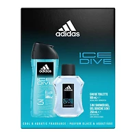 Coffret cadeau adidas Ice Dive incluant une Eau de Toilette et un gel douche