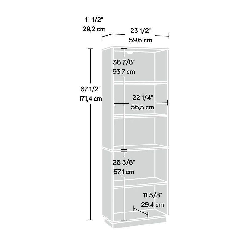 Sauder Sundar Bookcase, Mystic Oak, 433887