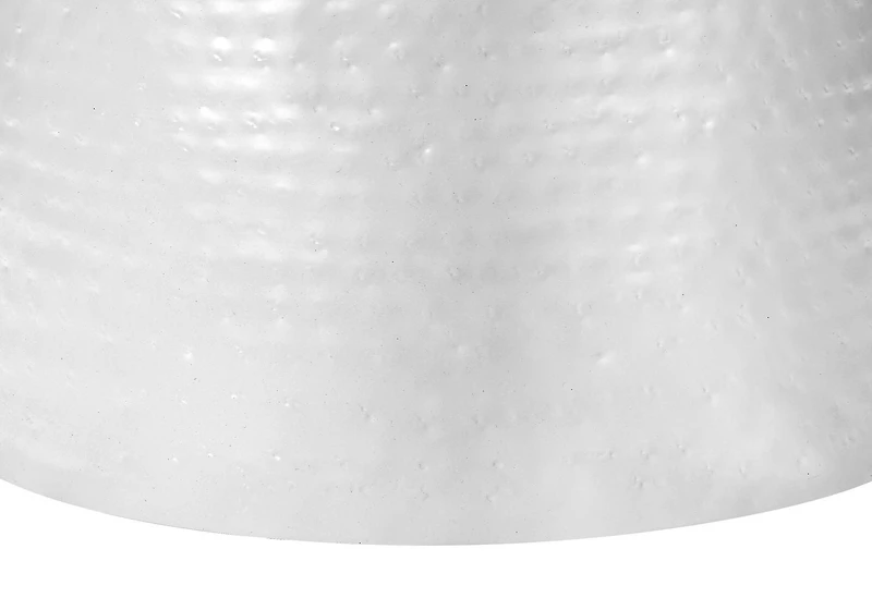 Monarch Specialties Accent Table, Drum, Side, End, Nightstand, Lamp, Living Room, Bedroom, White Metal, Contemporary, Modern