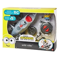 Véhicule télécommandé Wild Rider avec figurine articulée Bob le Minion
