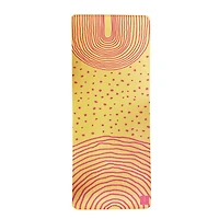 Tapis d’exercice avec arcs abstraits imprimés de 10 mm – 61 cm x 172,7 cm, Combinaison de jaune