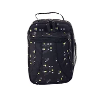 Deluxe front pocket lunch bag, pixel pattern