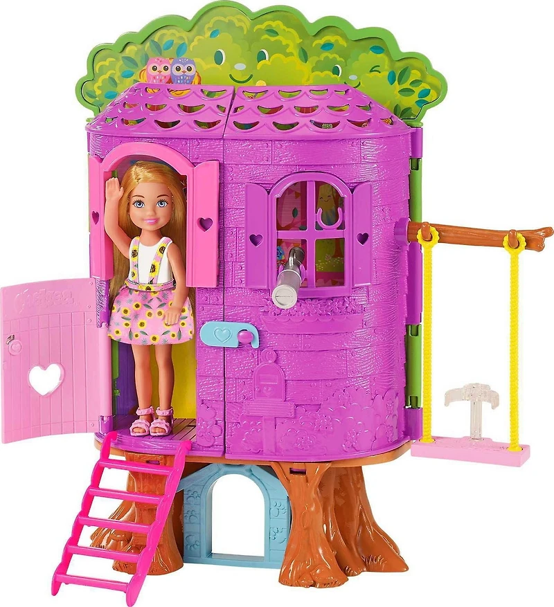 Barbie-Chelsea Cabane dans les Arbres-Coffret poupée Chelsea et chiot