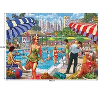 RoseArt - Kodak Premium 1000 pièces -Piscine du club - Puzzle à emboîter pour adultes