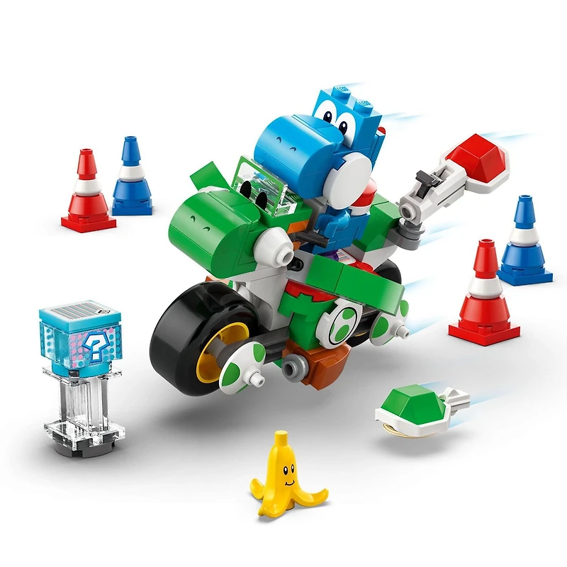 LEGO Super Mario: Mario Kart Yoshi Bike - Building Toy Set for Kids, Boys and Girls, Ages 7+ - Mario Kart Toy for Fans with Blue Yoshi - Gift Idea for Birthdays - 72031