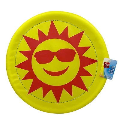Play Day Grand disque volant géant, motif jaune soleil de 16 po