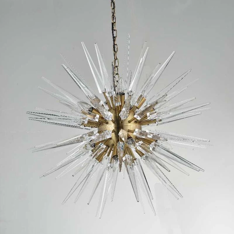 TAIPEI CHANDELIER<br>Hanging lamp, designed with crystals that give it a modern design. <br>60"H x 30"W x 30"D