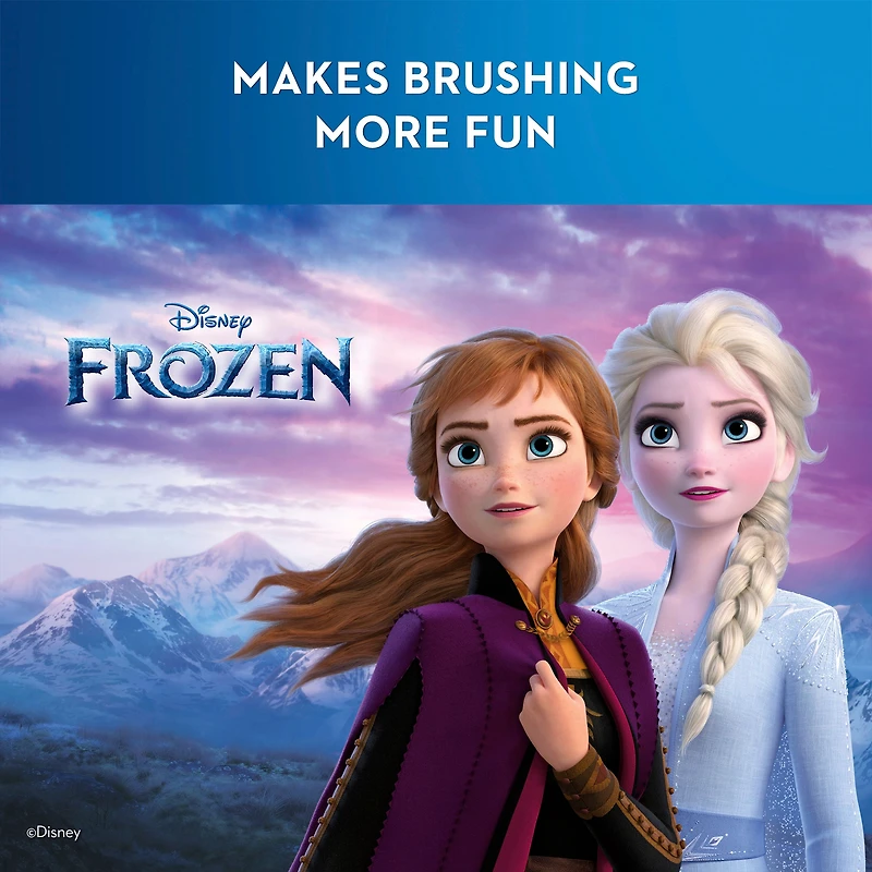 Brosse à dents électrique pour enfants Oral-B, mettant en vedette les personnages de La Reine des neiges 2 de Disney, enfants de 3 ans et plus 1 unité