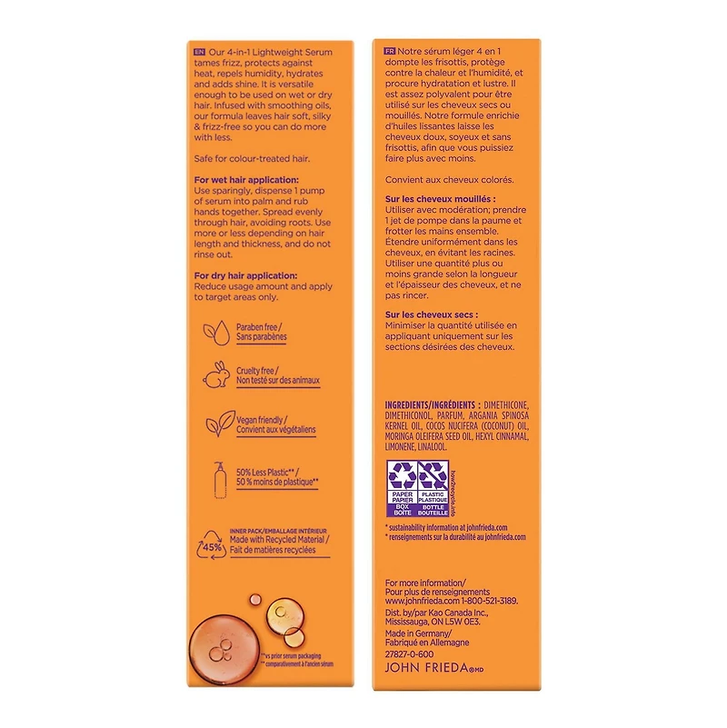 Sérum léger Frizz Ease de John Frieda 50 ml