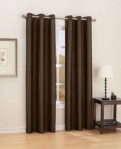 SASHA FAUX SILK GROMMET CURTAIN PANEL