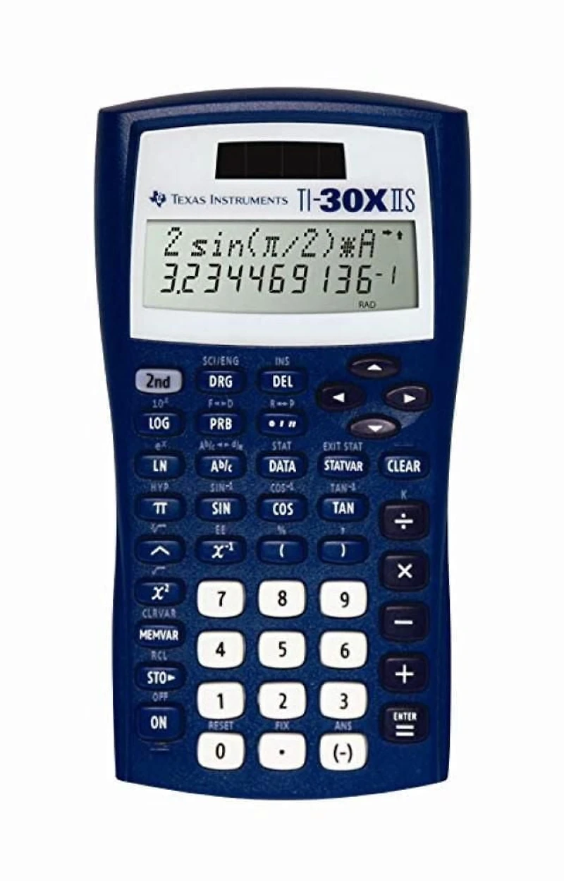 Texas Instruments TI-30XIIS Calculatrice Scientifique Bleue