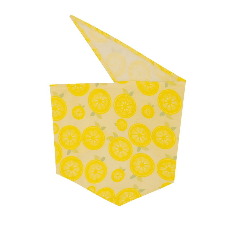 Bandana pour chien One Paw, imprimé amusant Lemon, léger, plusieurs tailles, jaune, pour chiens