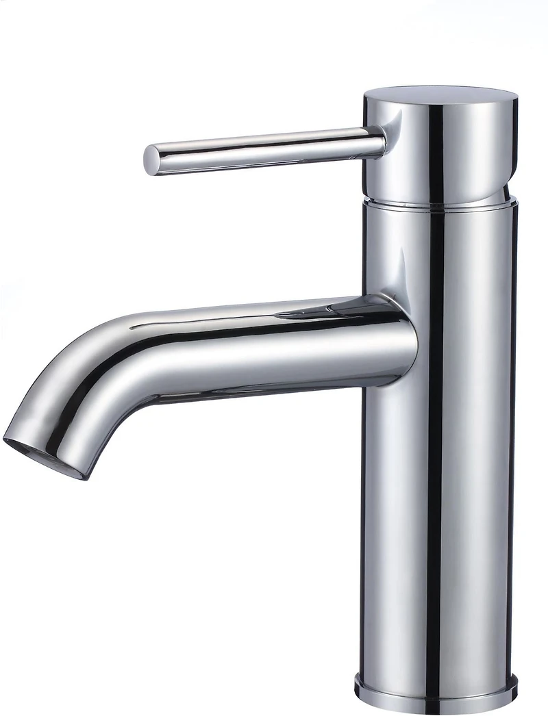American Imaginations AI-29485  Ensemble de robinet en laiton sans plomb approuvé par CUPC à 1 trou de couleur chrome - Drain de trop-plein incl.