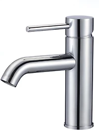 American Imaginations AI-29485  Ensemble de robinet en laiton sans plomb approuvé par CUPC à 1 trou de couleur chrome - Drain de trop-plein incl.