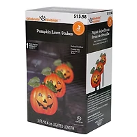 Way to Celebrate Pumpkin Lawn Stakes, Set of 3