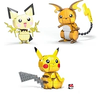 Mega Pokémon Trio Évolution Pikachu Comprend 621 pièces, 7+ ans