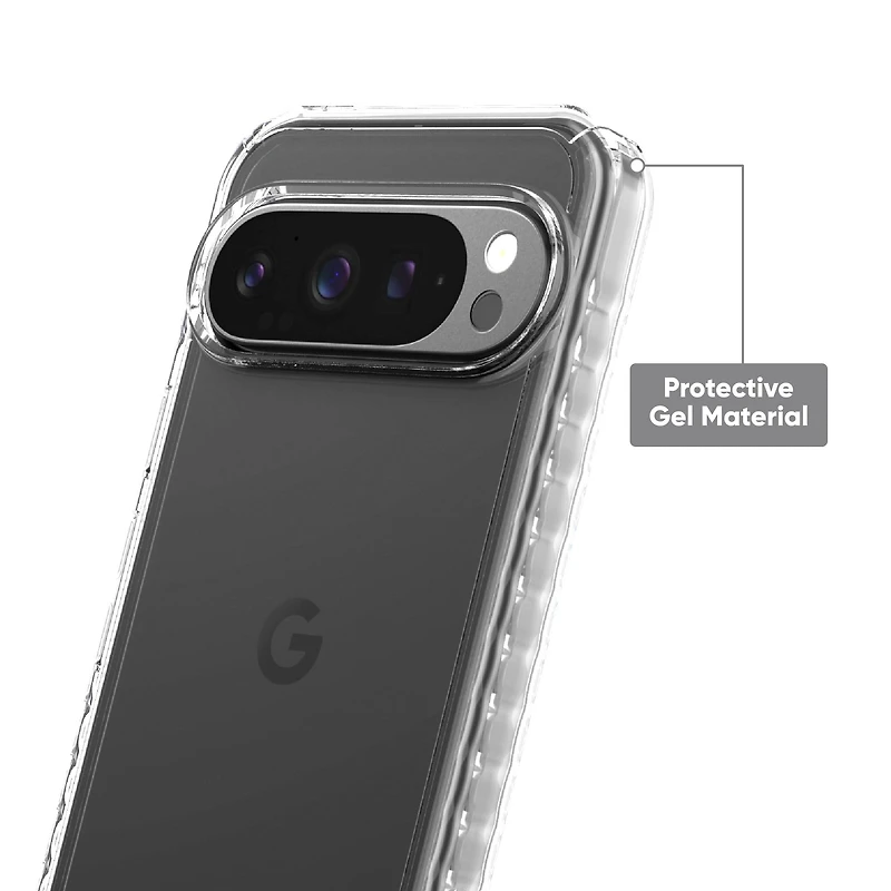 onn. Google Pixel 9/9 Pro Protective Gel Phone Case, Enhanced Side-grips, 8 ft. Drop Protection