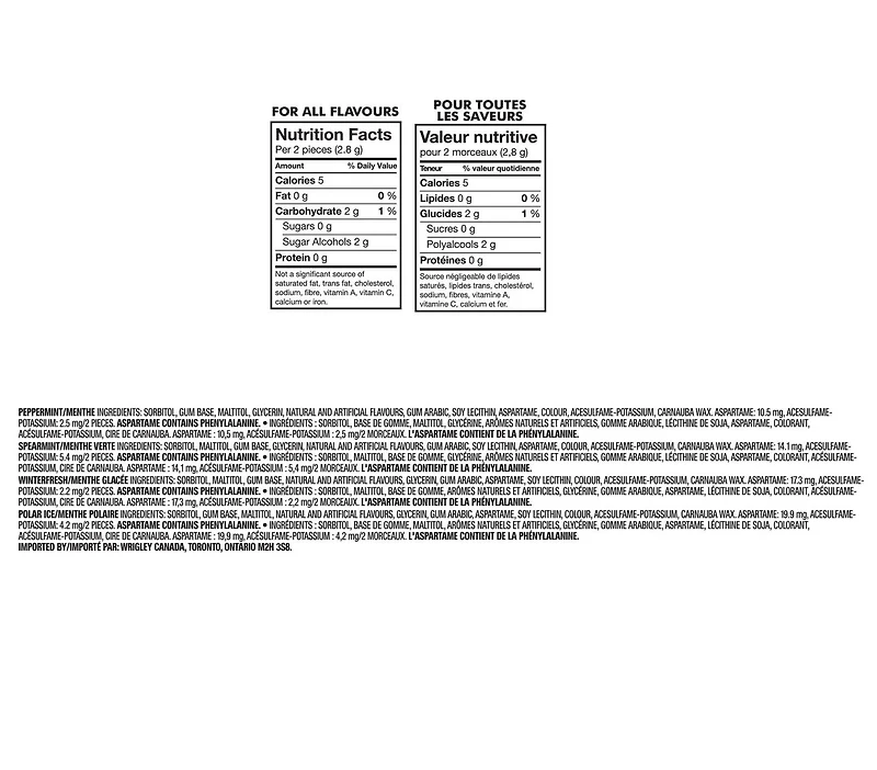 Excel Variety Pack Chewing Gum, sans sucre, 12 pastilles, paquet de 4 4 paquets, 12 pastilles