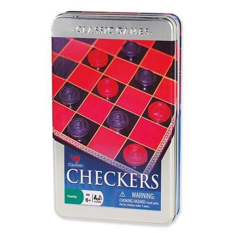 Cardinal Games Classic Games Checkers in Tin