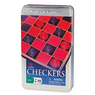 Cardinal Games Classic Games Checkers in Tin