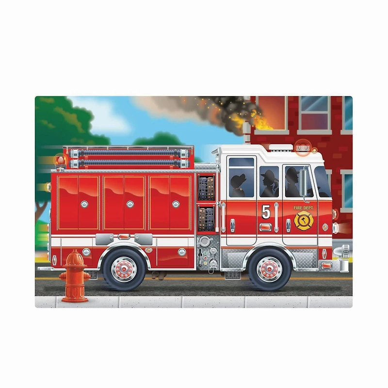 Melissa & Doug Puzzle de Sol en Carton Géant de Camion de Pompiers (36 pièces)