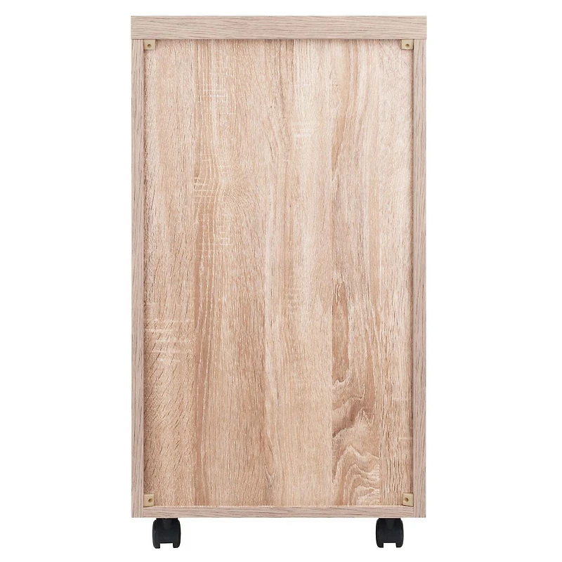 Winsome Kenner Mobile Storage Cabinet, 5 Drawers, Reclaimed Wood/White Finish