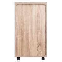 Winsome Kenner Mobile Storage Cabinet, 5 Drawers, Reclaimed Wood/White Finish