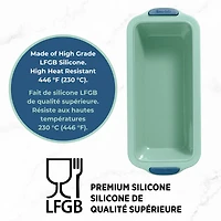 Starfrit Moule en silicone - Moule à pain - Structure de métal intégrée - 24cm x 10cm (9,5" x 4") - Vert MOULE A PAIN STARFRIT