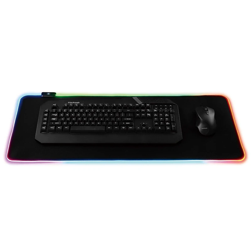 Grand tapis de souris de jeu antidérapant alimenté par USB avec effets lumineux onn.