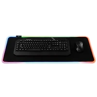 Grand tapis de souris de jeu antidérapant alimenté par USB avec effets lumineux onn.